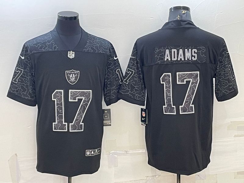 Men Oakland Raiders #17 Adams Black Reflector 2022 Nike Limited NFL Jersey